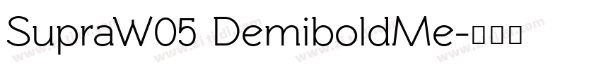 SupraW05 DemiboldMe字体转换